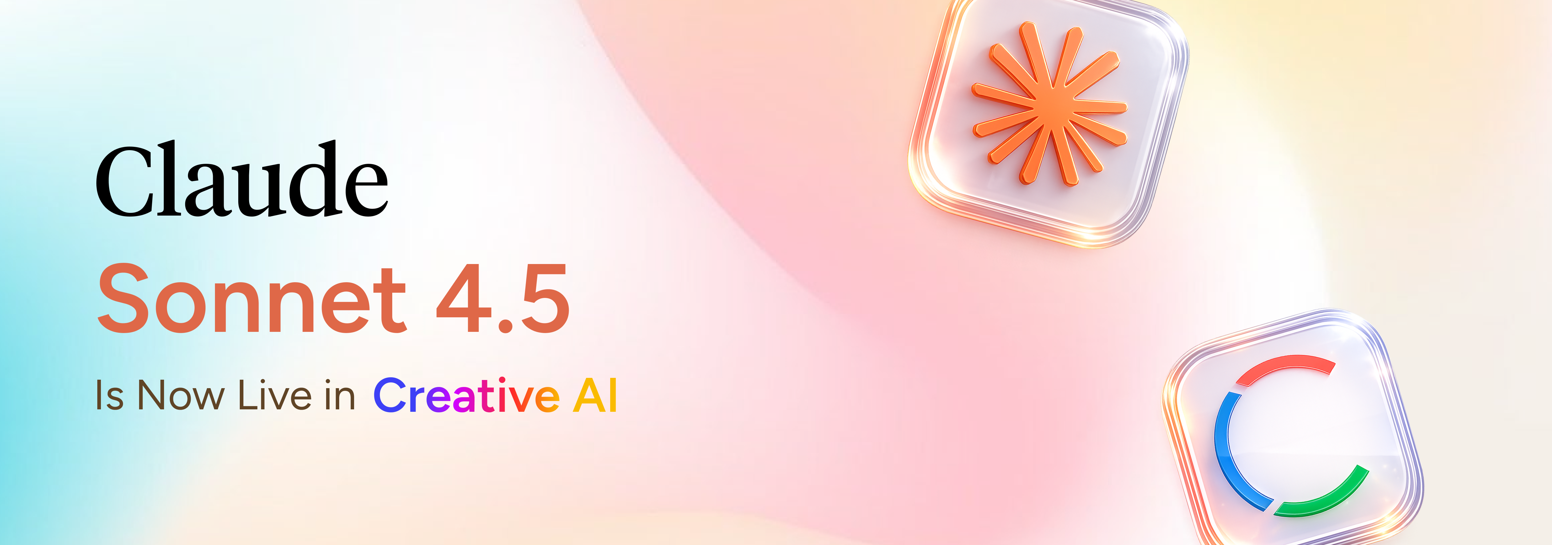Claude Sonnet 4.5 Is Now Live in Creative AI